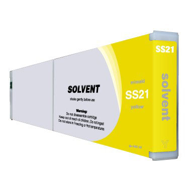 Yellow Mid-Solvent Ink compatible with the Mimaki SS21 YE-440