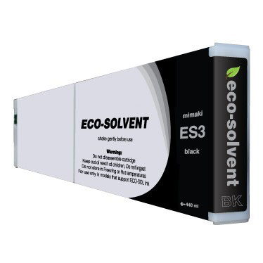 Black Eco Solvent Ink compatible with the Mimaki ES3 Bk-440