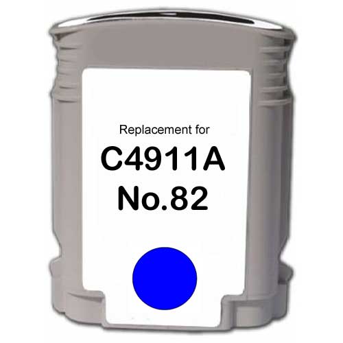Cyan Inkjet Cartridge compatible with the HP (HP 82) C4911A