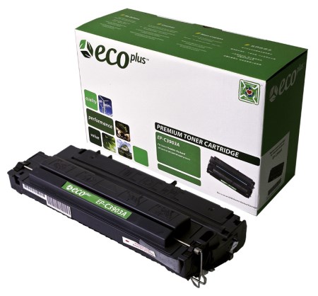 EcoPlus Black Toner Cartridge compatible with the HP (HP 03A) C3903A
