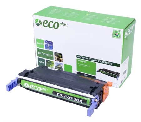 EcoPlus Black Toner Cartridge compatible with the HP C9720A