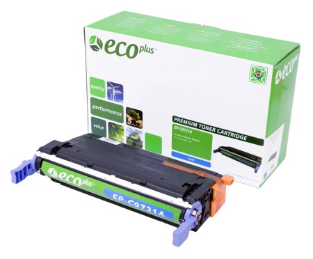 EcoPlus Cyan Toner Cartridge compatible with the HP C9721A