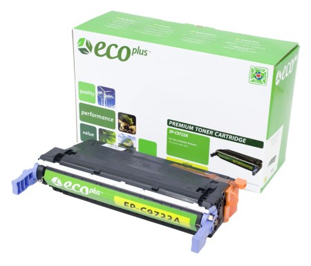 EcoPlus Yellow Toner Cartridge compatible with the HP C9722A
