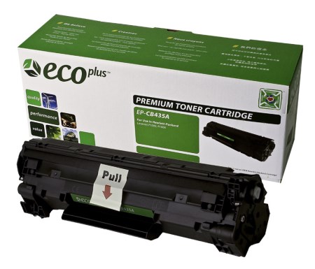 EcoPlus MICR  Black Toner Cartridge compatible with the HP (HP 35A) CB435A
