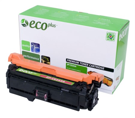 EcoPlus Magenta Toner Cartridge compatible with the HP CE253A