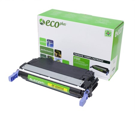 EcoPlus Yellow Toner Cartridge compatible with the HP Q5952A