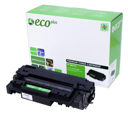 EcoPlus Black Toner Cartridge compatible with the HP (HP 11A) Q6511A