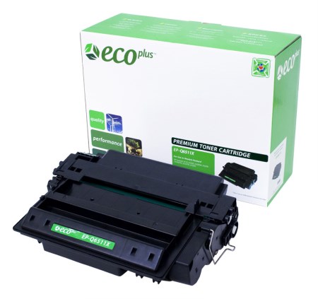 EcoPlus High Capacity Black Toner Cartridge compatible with the HP (HP 11X) Q6511X