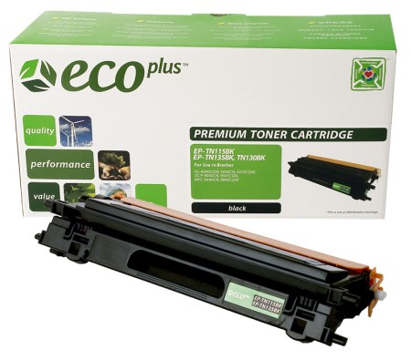 EcoPlus Black Toner Cartridge compatible with the Brother TN 115B