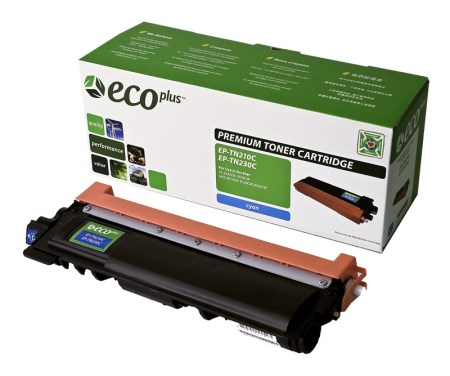 EcoPlus Cyan Toner Cartridge compatible with the Brother TN 210C
