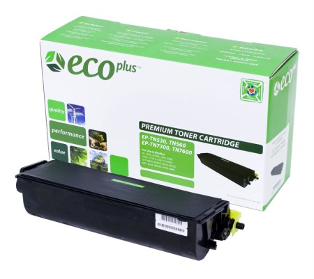 EcoPlus Black Toner Cartridge compatible with the Brother TN 530