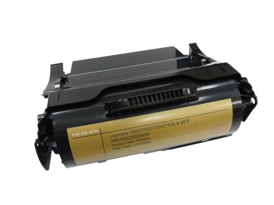 EcoPlus Black Toner Cartridge compatible with the Lexmark T650H21A, T650H11A