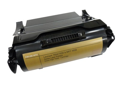 EcoPlus Black Toner Cartridge compatible with the Lexmark T654X21A , T654X11A (36K Yield)